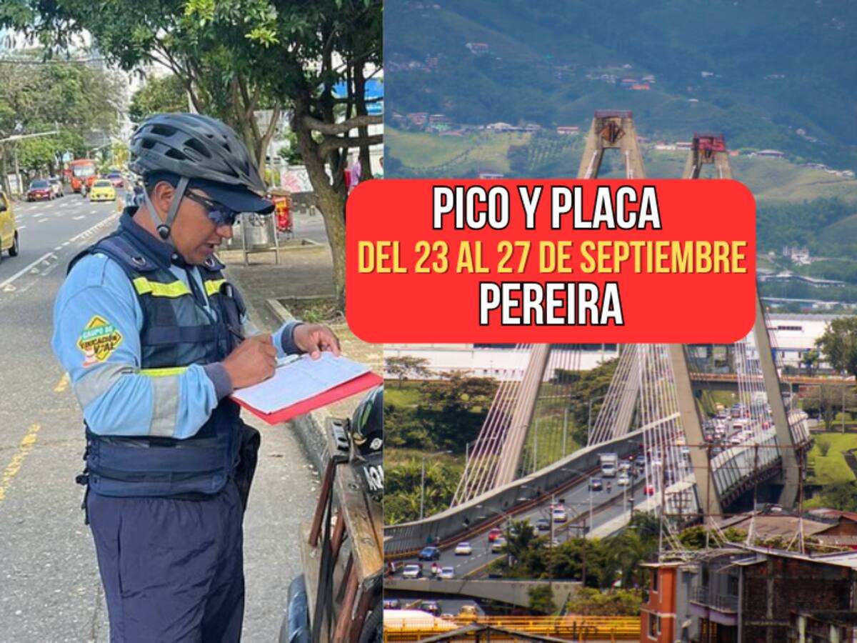 ¿Cómo quedó el pico y placa en Pereira? Estos carros no podrán salir esta semana