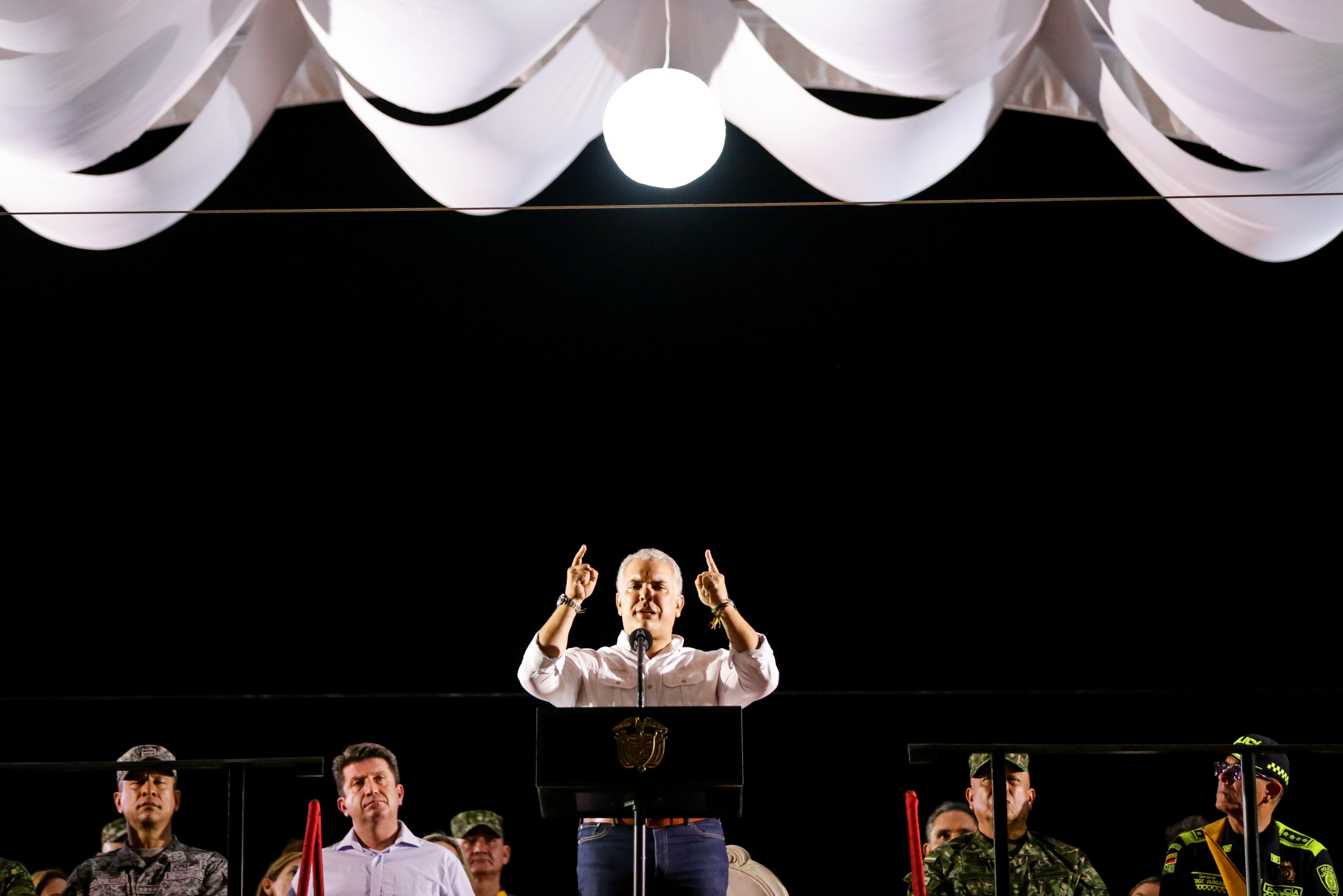 Nilo, Cundinamarca. 05 de Agosto de 2022. Este viernes se realizó la conmemoración del día del Ejército en Tolemaida. Aunque esta ceremonia estaba programada para las 5:00 de la tarde, la gran mayoría de esta se realizó sin la presencia del presidente Iván Duque quien llegó varias horas después. (Colprensa-Mariano Vimos)