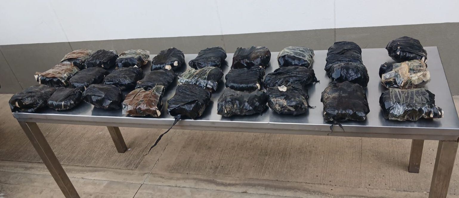 Incautan 26 kilos de cocaína en zona rural de El Zulia. Foto: Ejército Nacional.