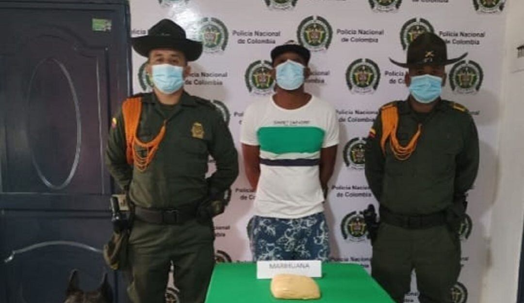 Capturado y droga incautada en el municipio de Palmar de Varela