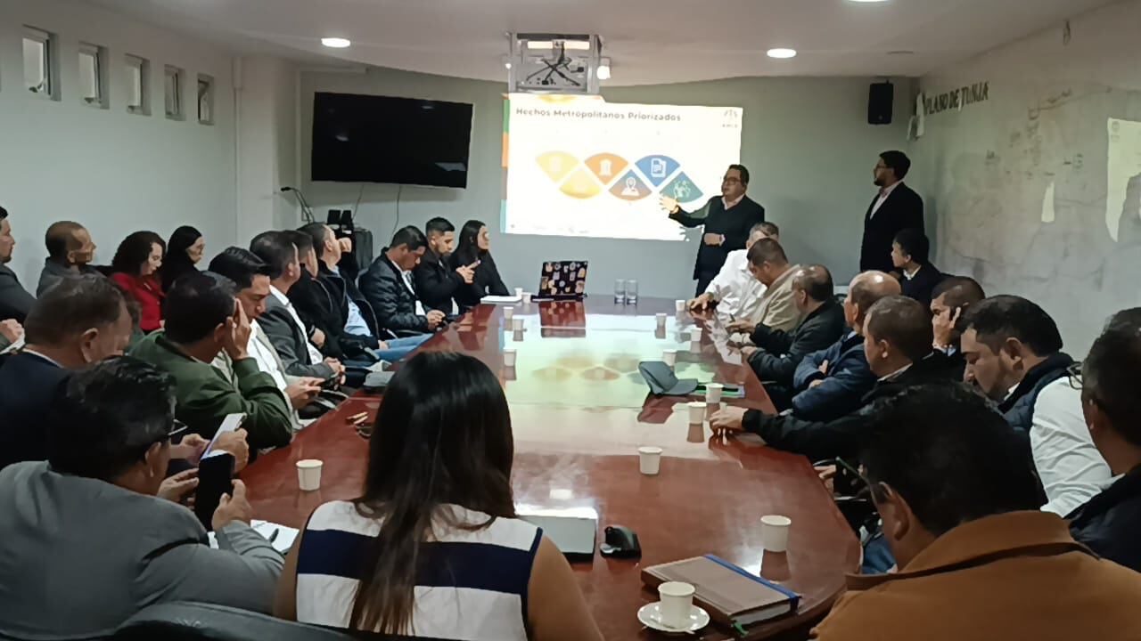 La socialización del Área Metropolitana se realizó en la sala de juntas de la Alcaldía de Tunja / Foto: Caracol Radio.