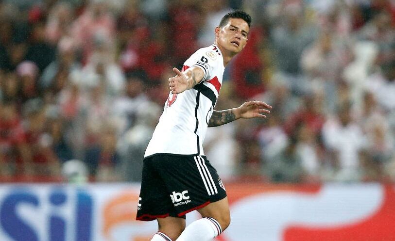James Rodríguez durante su debut con Sao Paulo ante Flamengo en el Maracaná (Photo by Wagner Meier/Getty Images)