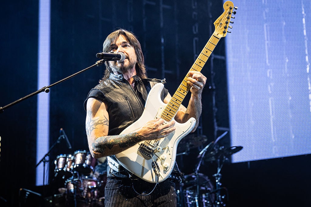 MIAMI, FLORIDA - SEPTEMBER 04: Juanes performs during his North America Tour at Kaseya Center on September 04, 2026 in Miami, Florida. (Photo by John Parra/Getty Images)