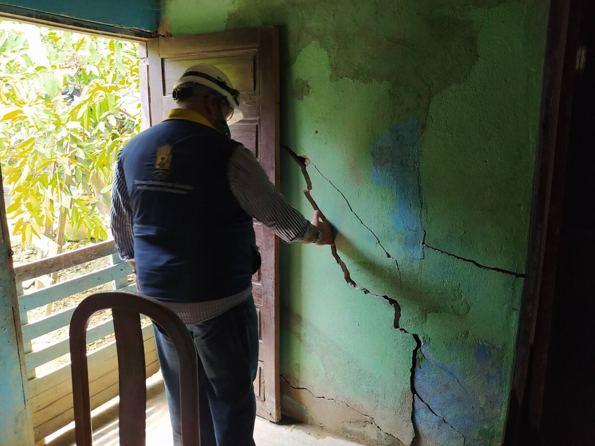 En Membrillal 35 familias son atendidas tras colapso de viviendas