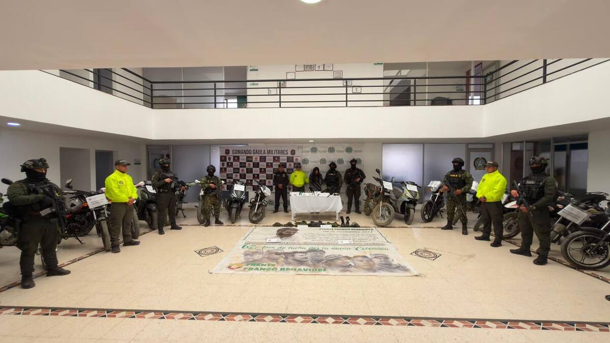 Gaula Militar y Policía recuperaron 22 motos robadas en la vía Panamericana