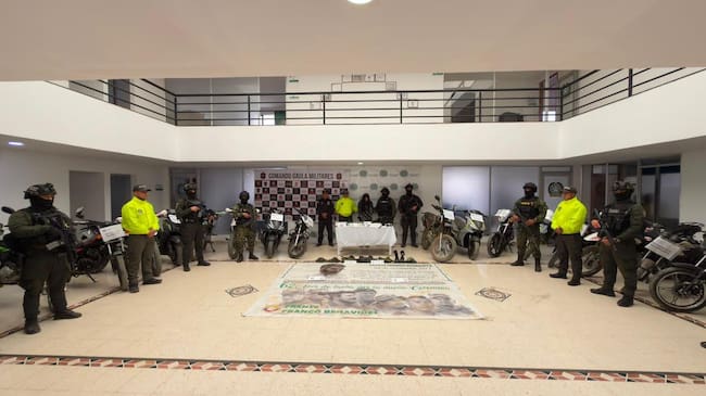 Gaula Militar y Policía recuperaron 22 motos robadas en la vía Panamericana