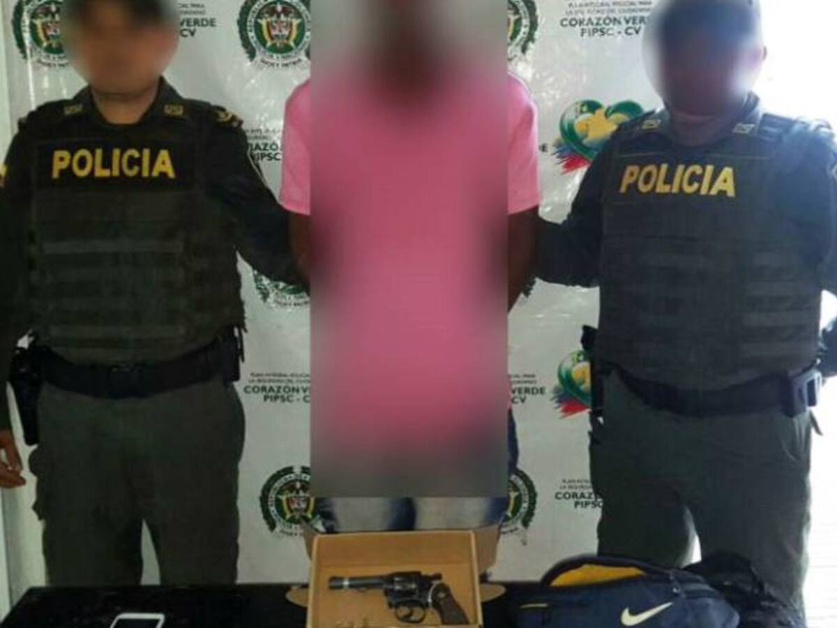 Menor de edad fue aprehendido en Turbaco portando un revolver