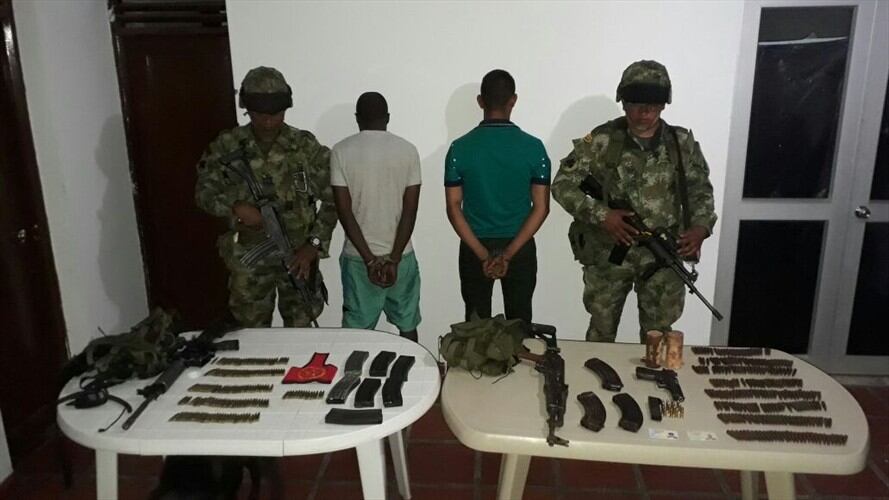 Las confrontaciones se presentaron en el mismo sector donde antes se enfrentaron grupos armados ilegales disputan el control del narcotráfico, dejando un saldo de seis personas muertas. Foto: Ejército Nacional