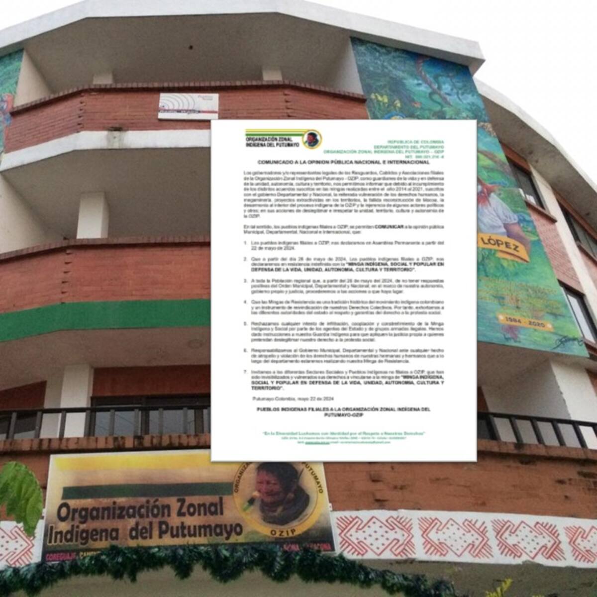 Indígenas del Putumayo irán a Minga permanente