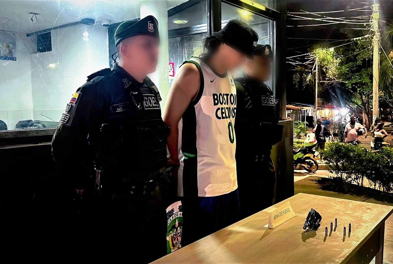 Detenido sospechoso con un revolver en el barrio Olaya Herrera de Cartagena