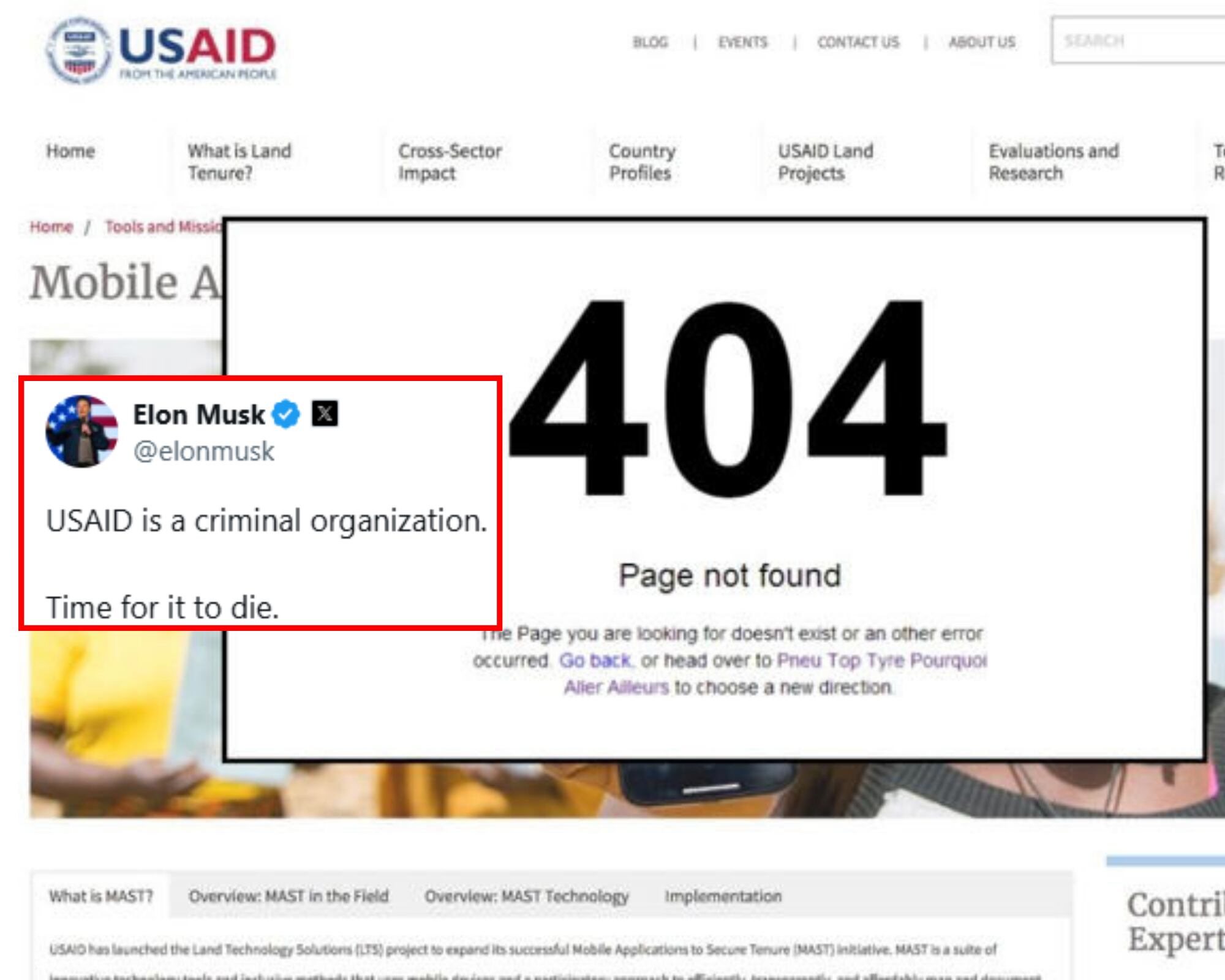 La página web de la Agencia de Estados Unidos para el Desarrollo Internacional dejó de funcionar en medio de la pausa en ayudas humanitarias y el señalamiento de Elon Musk calificando la agencia como una “organización criminal”.
(Foto: Captura de pantalla)