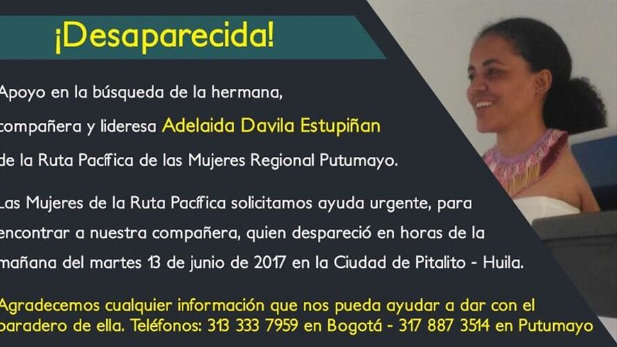 Denuncia de la Ruta Pacífica en el Cauca. Foto: Ruta Pacífica en el Cauca
