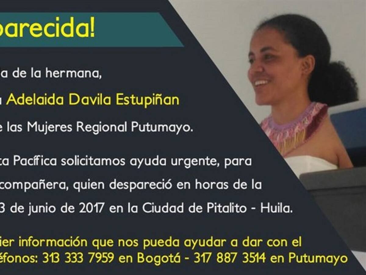 Ruta Pacífica del Cauca confirmó desaparición de líder social