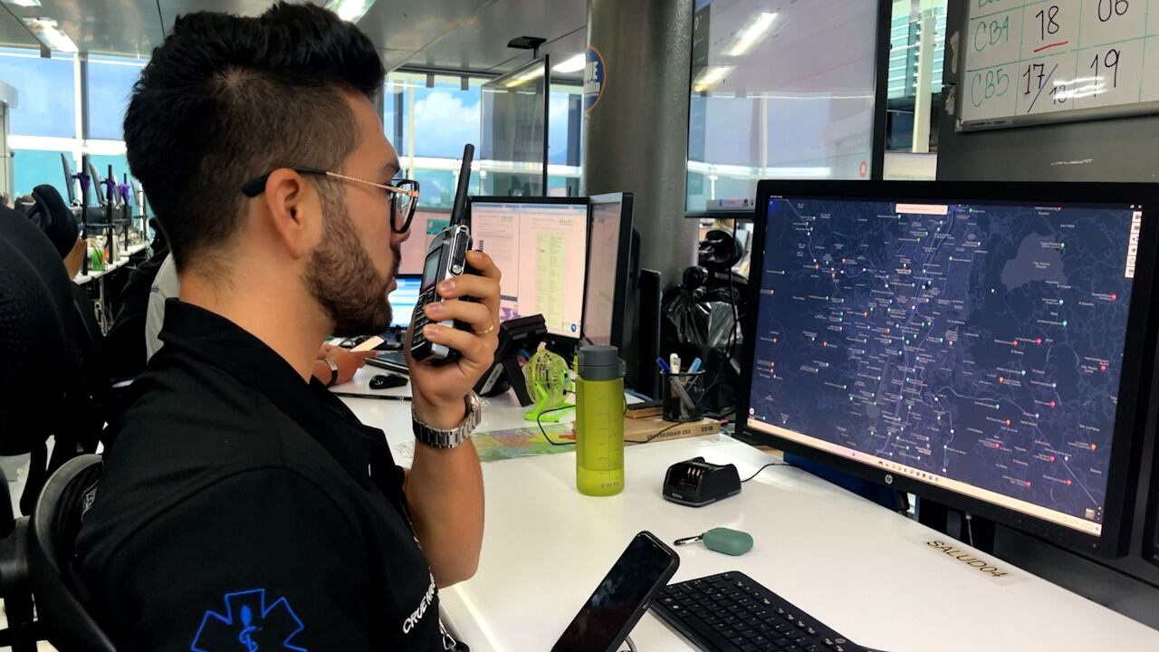 Central del 123 en Medellín. Foto: cortesia