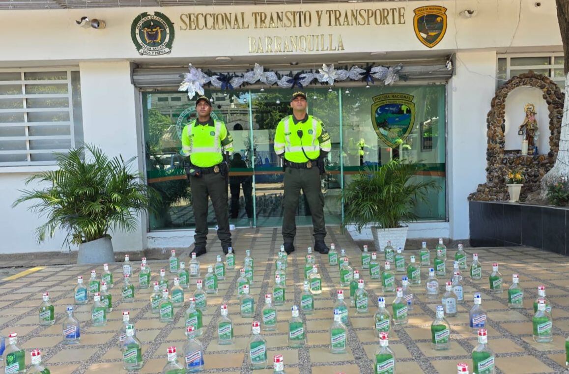 Material incautado por las autoridades. Foto: Policía Metropolitana de Barranquilla.