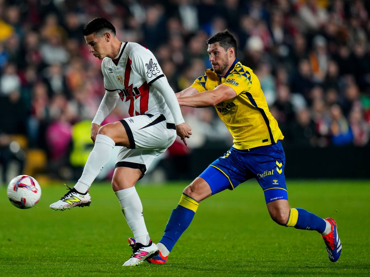 James Rodríguez sumó minutos en la derrota del Rayo Vallecano a manos de las Palmas