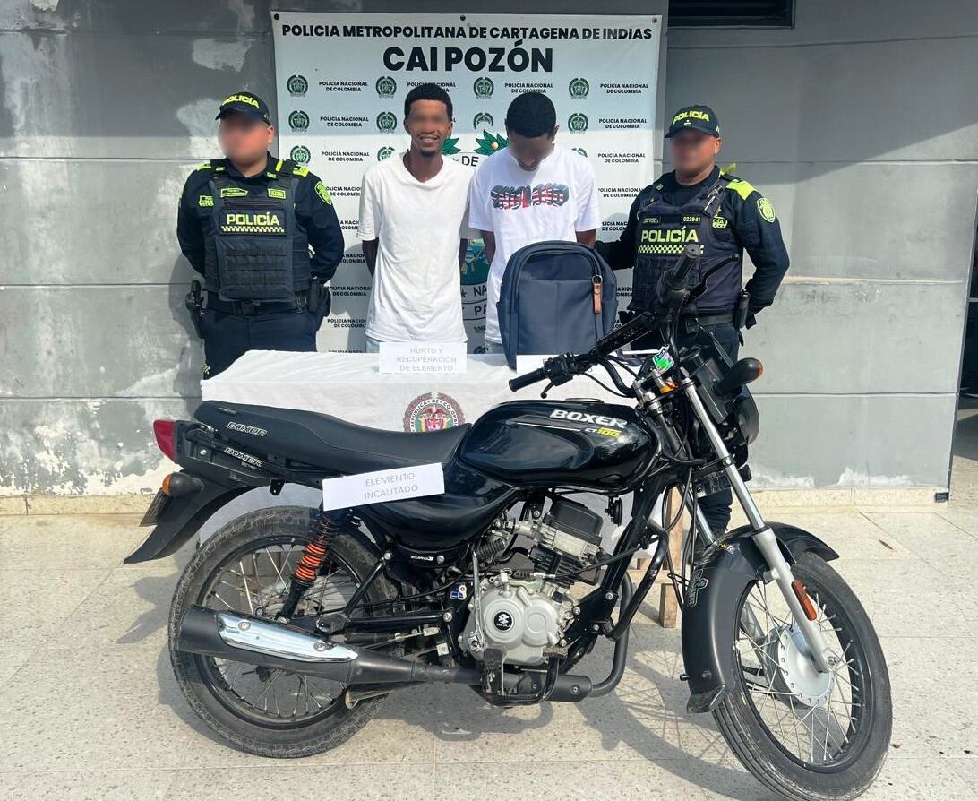 En el Pozón, capturados ‘El Lagar’ y ‘el Coco’ por el hurto de un bolso y un celular