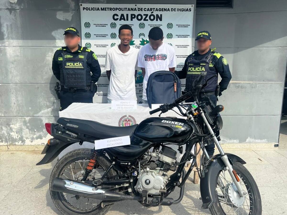 En el Pozón, capturados ‘El Lagar’ y ‘el Coco’ por el hurto de un bolso y un celular