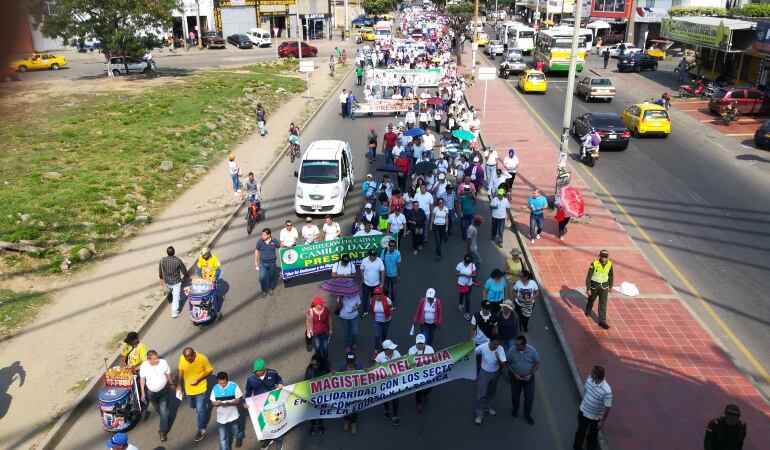 Marcha docentes en Cúcuta