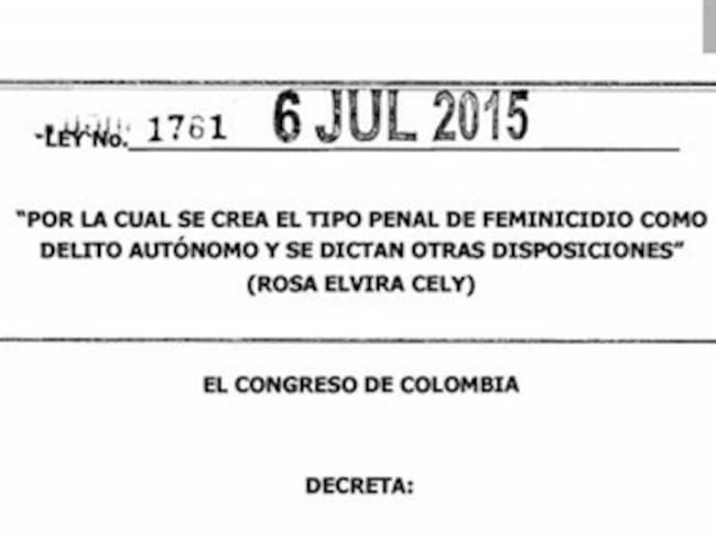 Conozca la ley que castiga el feminicidio en Colombia