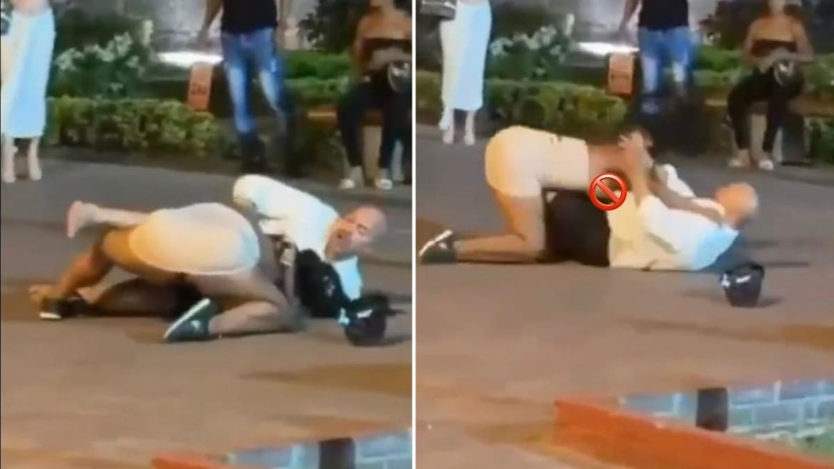 Escándalo en el Centro Histórico por violenta riña frente a la Torre del Reloj