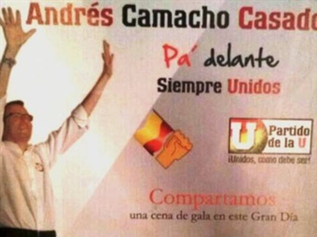 Invitación a la fiesta del concejal Andrés Camacho a la que asistió el senador Barreras. Foto: La W