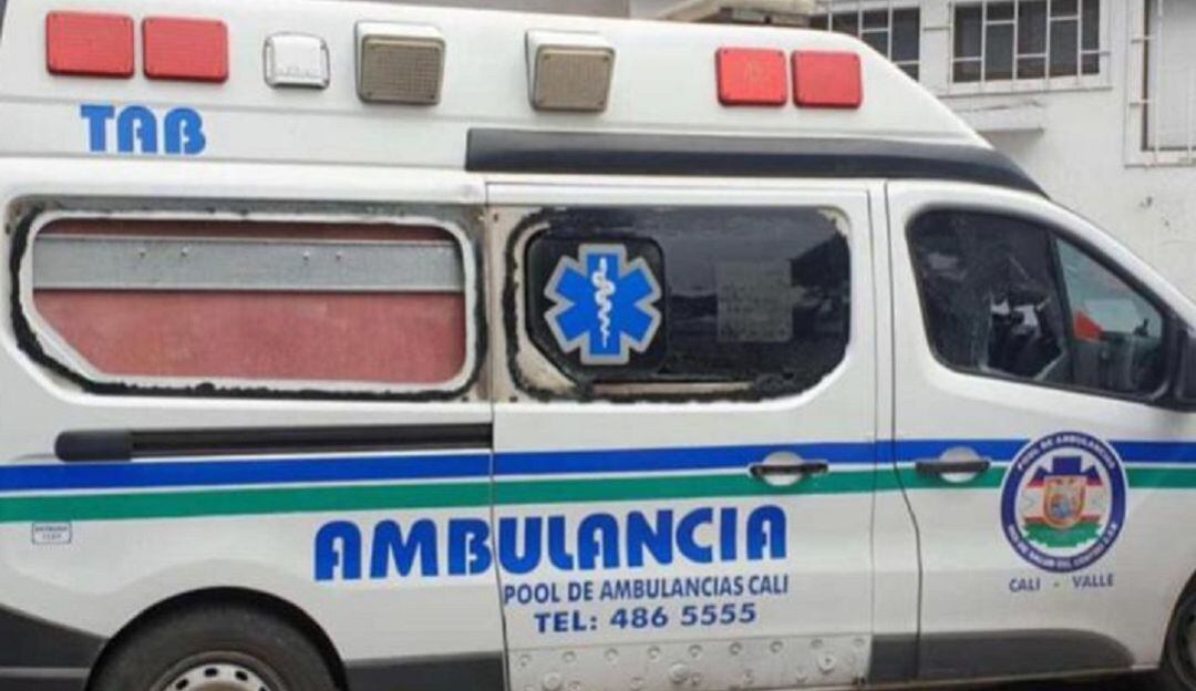 Ambulancia atacada durante el paro contra la Reforma Tributaria