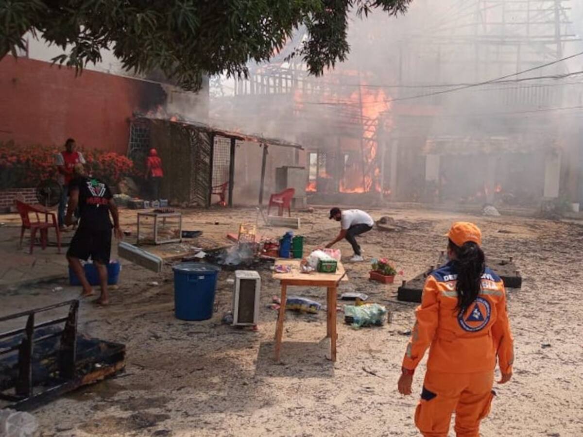 Manipulación de pólvora habría ocasionado incendio en cabañas de Buritaca
