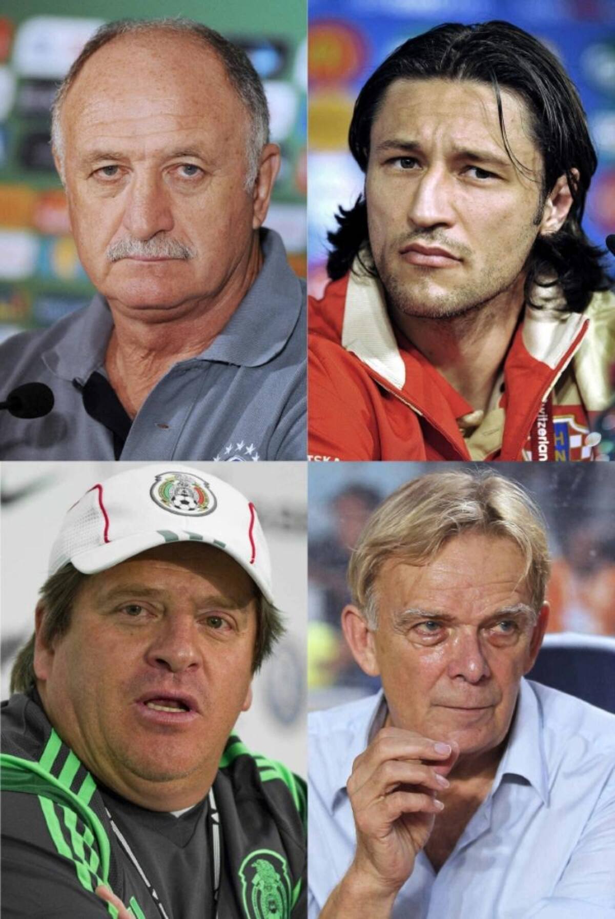 Estos son los técnicos que dirigirán los equipos en el Grupo A: Brasil, Croacia, México y Camerún.