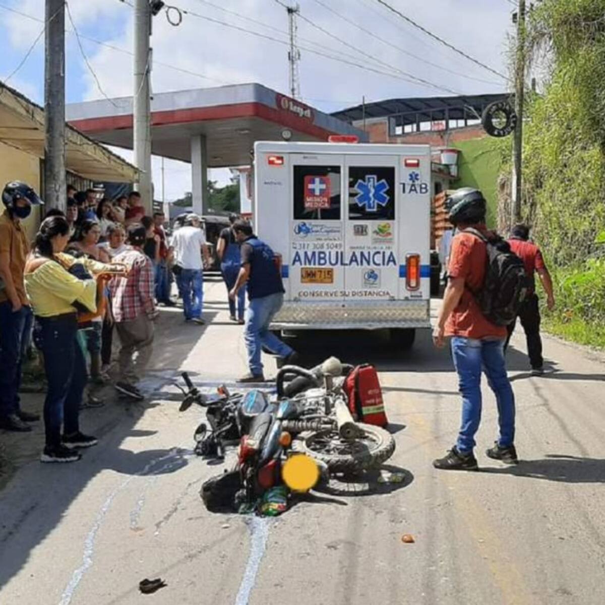 Motociclsta sufrió graves lesiones tras accidentarse en Marquetalia, Caldas