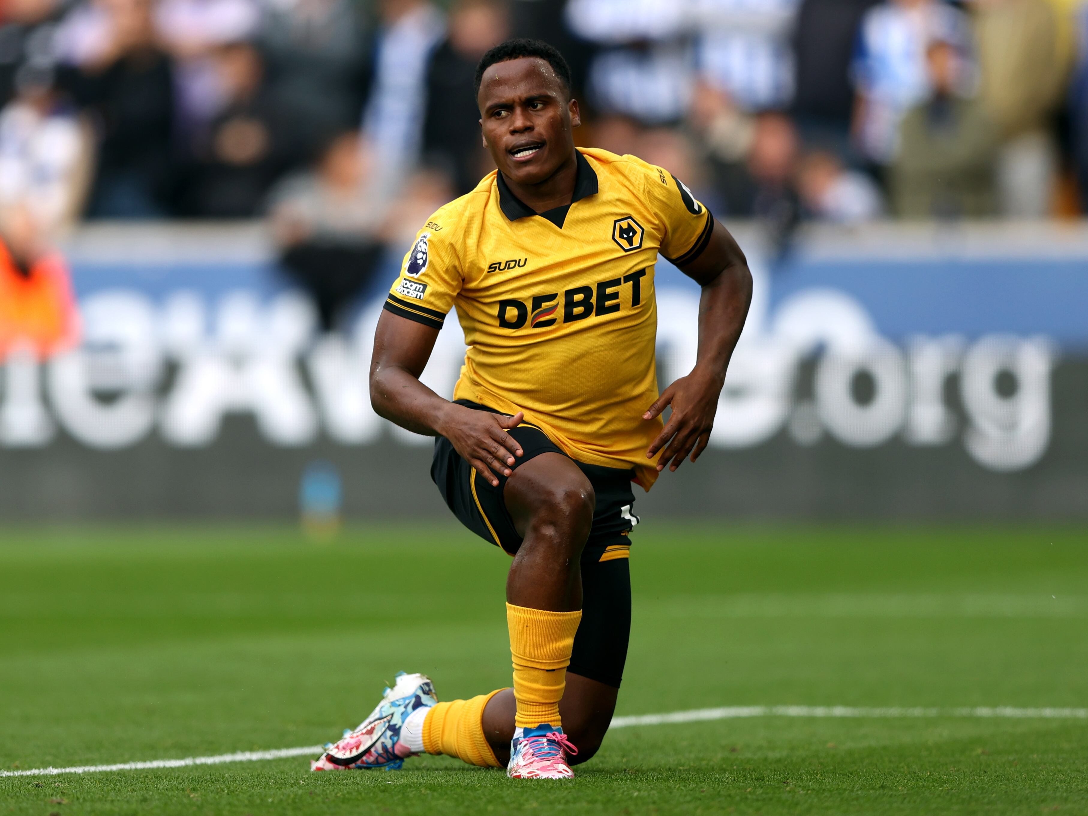 Jhon Arias de Selección Colombia, en Wolves / Getty Images.