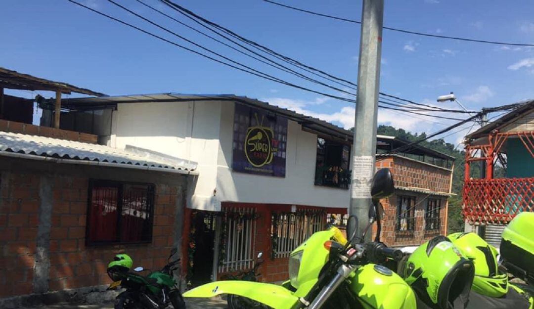 Lugar del atentado en el barrio Nuevo Horizonte del municipio de Chinchiná