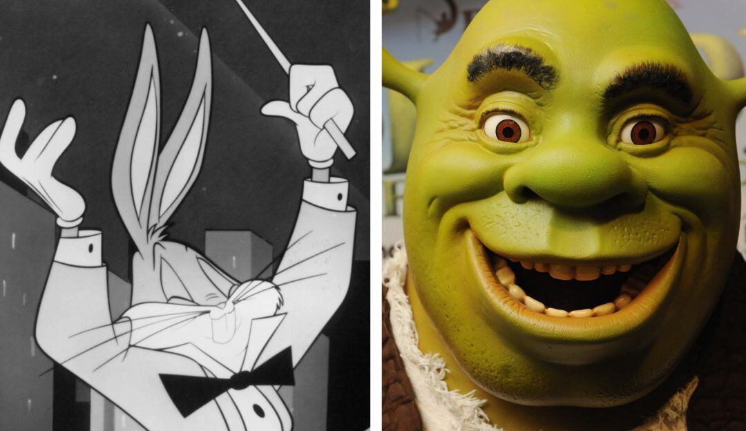 Bugs Bunny y Shrek, dos de los personajes que dobla el mexicano Alfonso Obregón