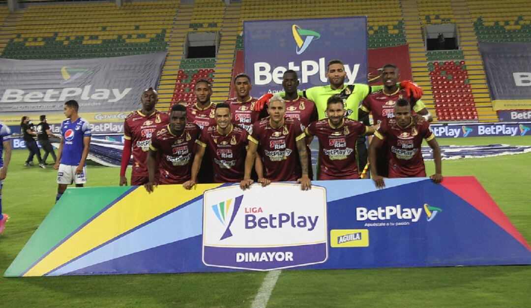 El once inicial del Tolima en la final de ida ante Millonarios.