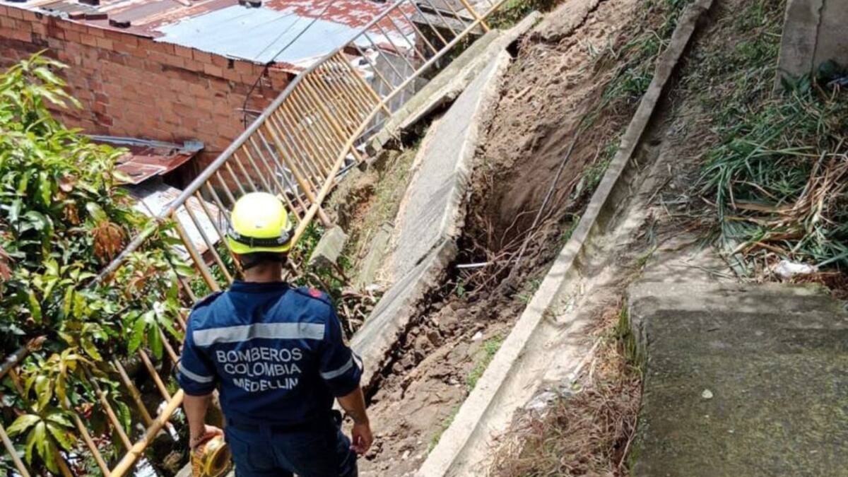 En la comuna trece evacuaron cuatro viviendas por movimientos en masa