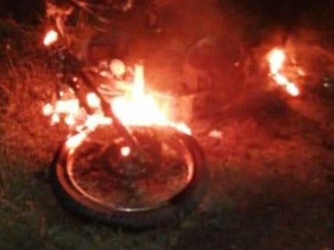 Fue activada una motocicleta bomba en Corinto, Cauca