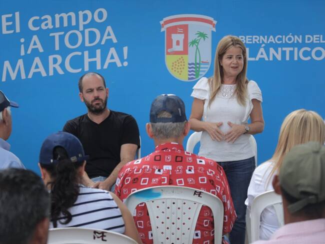 Gobernadora Elsa Noguera durante el inicio del proyecto de cacao en el Atlántico./Gobernación del Atlántico