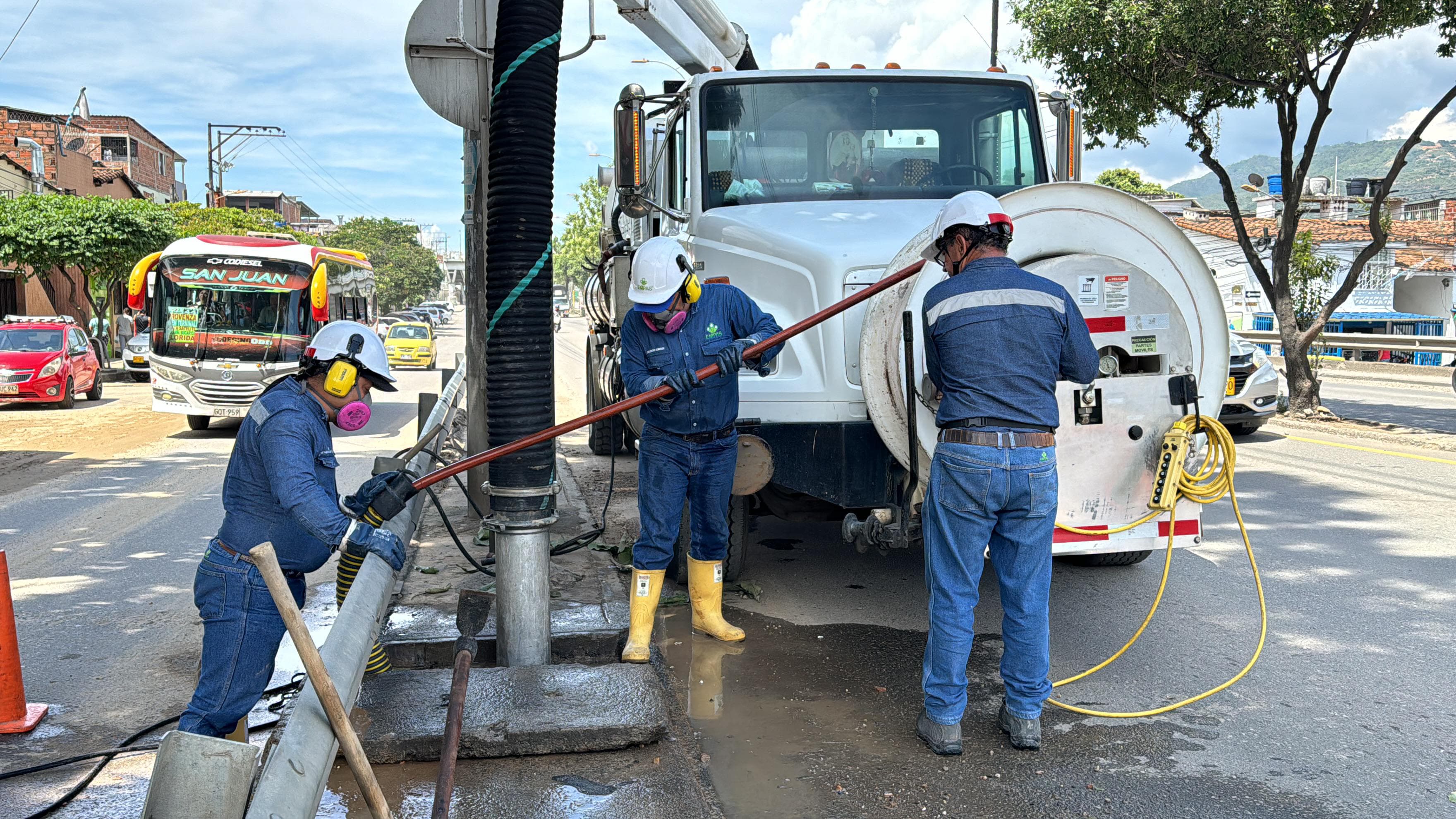 Empas realizó mantenimiento de redes tras afectaciones por fuertes lluvias. Foto: Empas