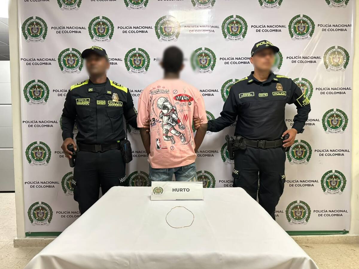 Aprehenden a menor tras presunto hurto de una cadena de oro en Cartagena