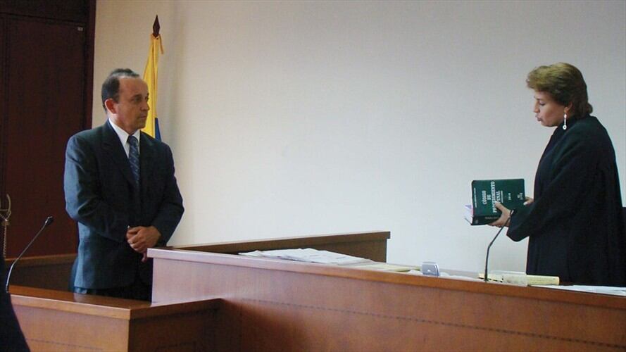 La defensa de Santiago Uribe Vélez, el abogado Juan David Espinosa Acuña, aclaró que no ha sido testigo de ninguna amenaza. Foto: Colprensa