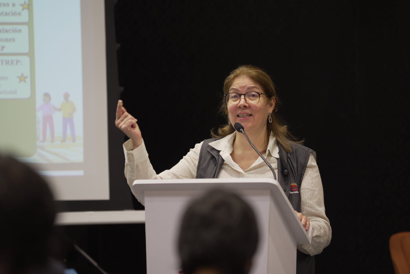 directora nacional de la MOE, Alejandra Barrios,