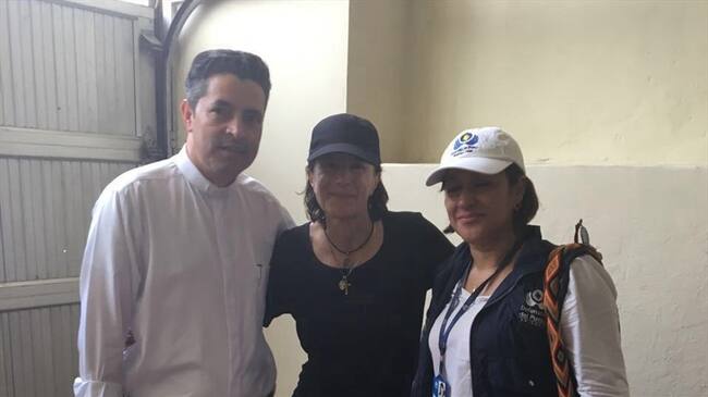 Salud Hernández fue liberada en la tarde de este viernes. Foto: Defensoría del pueblo