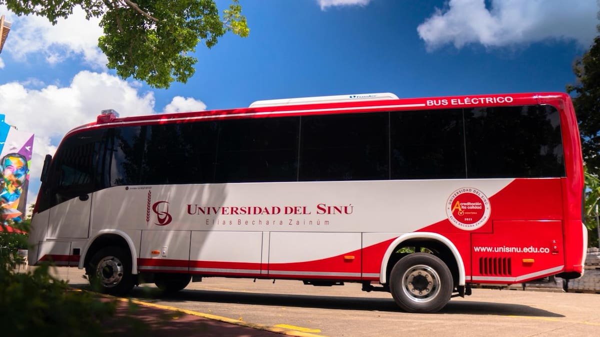 Unisinú: primera institución de educación superior del Caribe con servicio de bus eléctrico gratuito