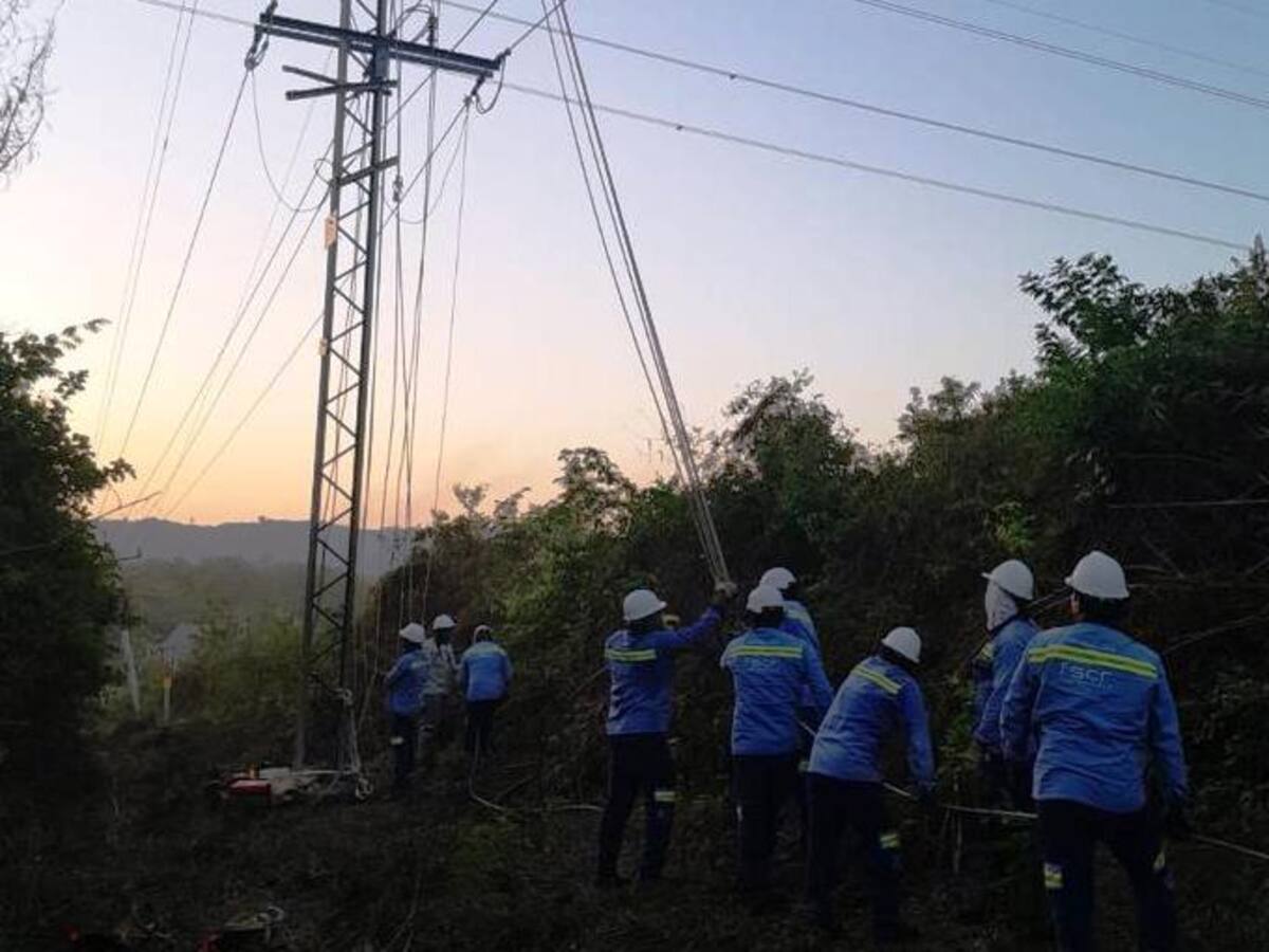 Cinco poblaciones de Bolívar sin energía por hurto de redes