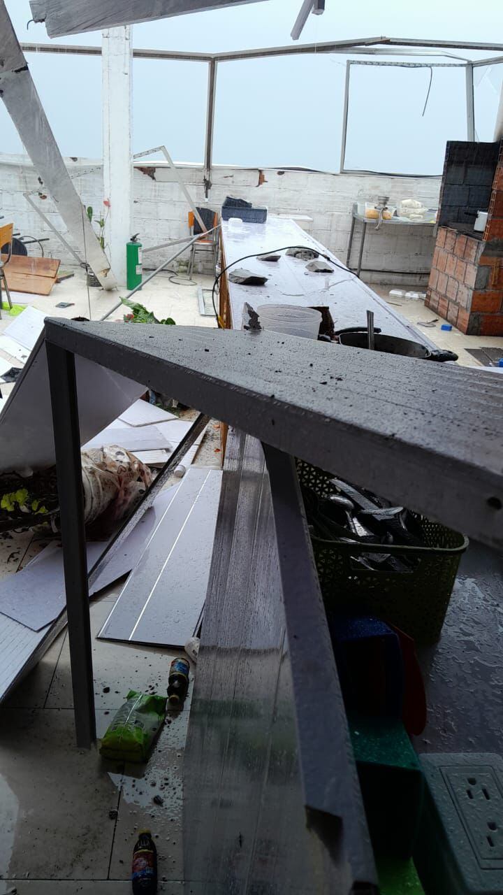 Establecimiento destechado.Foto: Unidad de Gestión del Riesgo de Caldas