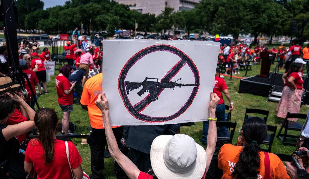Manifestaciones en rechazo al uso de armas automáticas en Estados Unidos.           Foto: Getty 