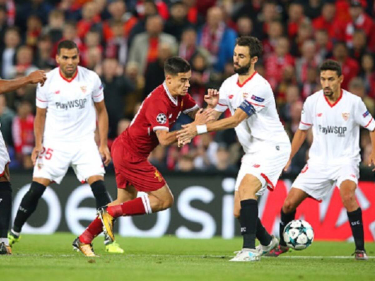 Sevilla y Liverpool irán por el liderato del grupo E en Champions League