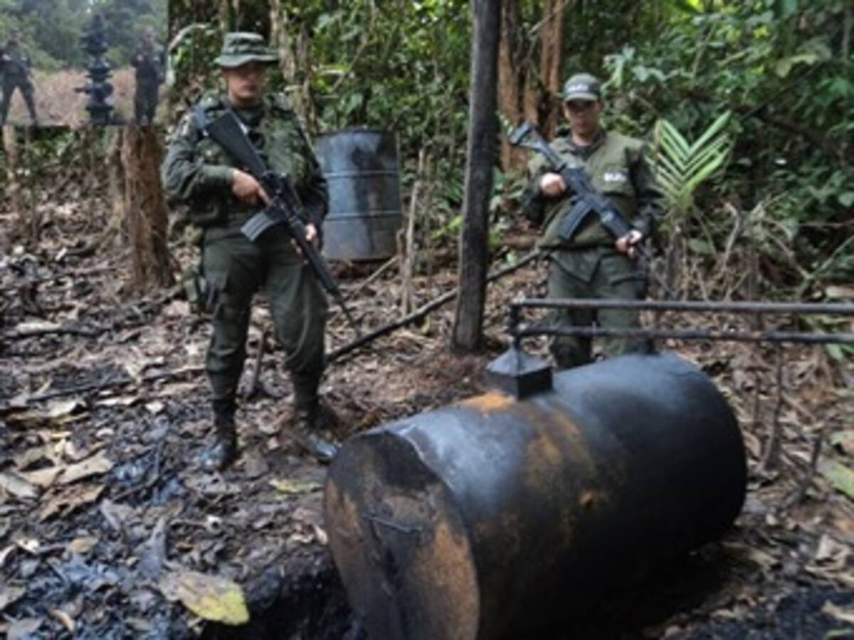 En Nariño han sido destruidas 45 refinerías ilegales de crudo en 2012