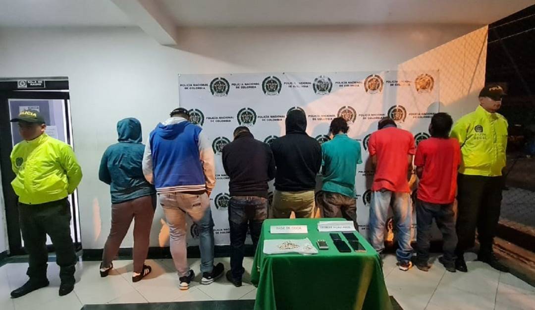 Desmantelan banda delincuencial en Chinchiná, Caldas. Crédito: Policía de Caldas.