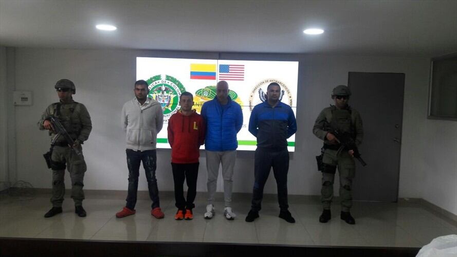 Capturan a cuatro extraditables en Bogotá. Foto: Policía Nacional